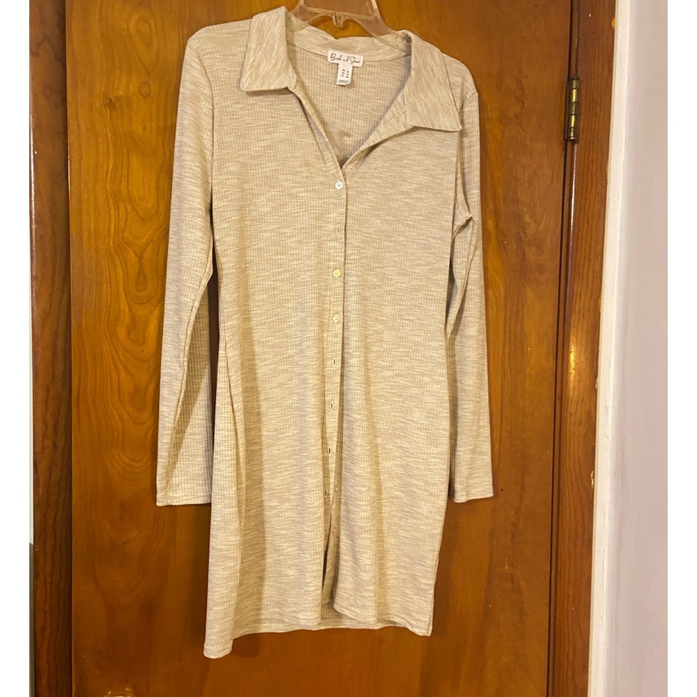 🔥NWT🔥Birch & Stone Cream Ribbed Dress